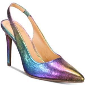 Material Girl Womens Darcie Dress Slingback Heels, Rainbow